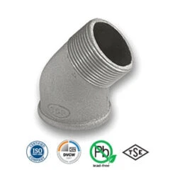 1/2" Galvanised MxF 45 Elbow Tube/Pipe Fitting EN10242