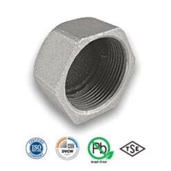 1 1/4" Galvanised Hexagon Cap Tube/Pipe Fitting EN10242