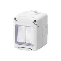 Gewiss Splashproof IP55 10Ah 2-Way 2-Gang Switch