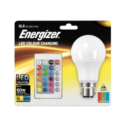Energizer S14543 Colour Changing B22 GLS LED RGB+W Remote Control