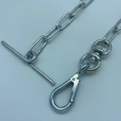Welded Straight Link Dog Tie Out Chain - Zinc Plated