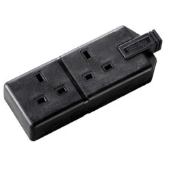 Masterplug Heavy-Duty Trailing Double Socket