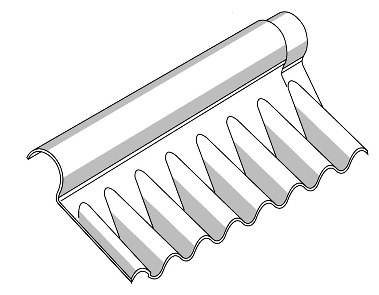 Eternit Profile 6'' Inner Close Fitting Ridge 3 Eternit Profile 6'' Inner Close Fitting Ridge