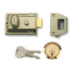 Yale YALP77ENBPB P77 Traditional Nightlatch ENB/PB Cylinder 60mm Backset Visi