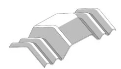 Eternit 6'' Vented Cranked Crown Sheet 900mm 15 Degree